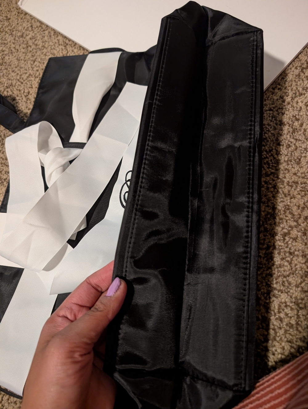 Bride Black and White Tote Bag - Picture 2 of 3